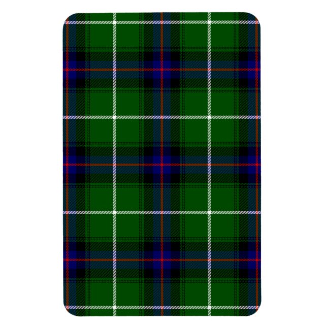 Ímã Xadrez azul verde MacDonald tartan (Vertical)