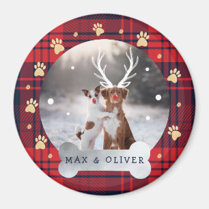 Imã Xadrez Azul Vermelho e Marinho e foto da folha de 