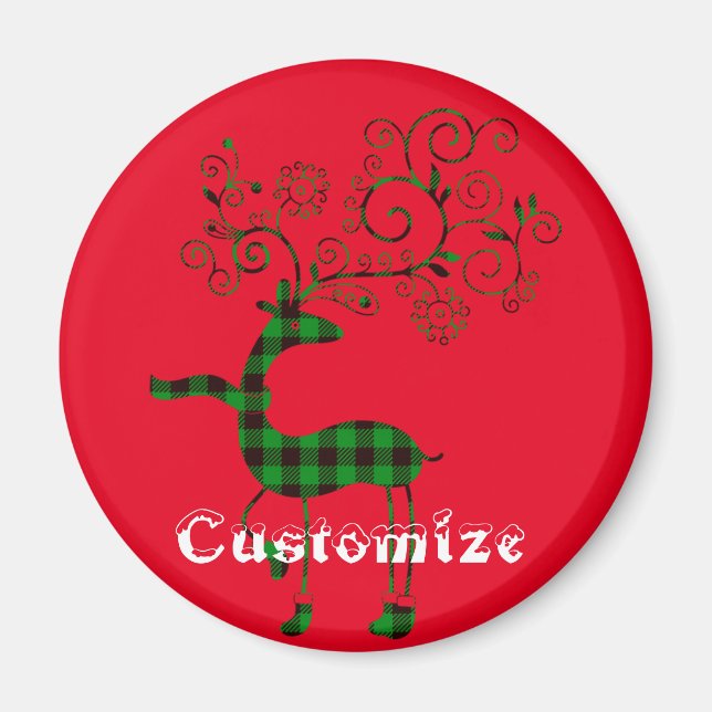 Imã Xadrez Buffalo de Natal Deer Thunder_Cove (Frente)