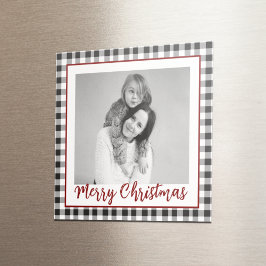Imã Xadrez de fotos em preto e branco no Natal Verific