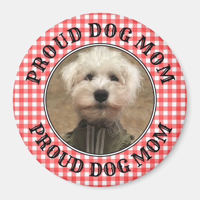 Imã Xadrez de Verificação de Buffalo Vermelho do País  (Frente)