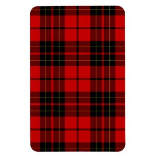 Ímã Xadrez preta vermelha do tartan do clã de Brodie