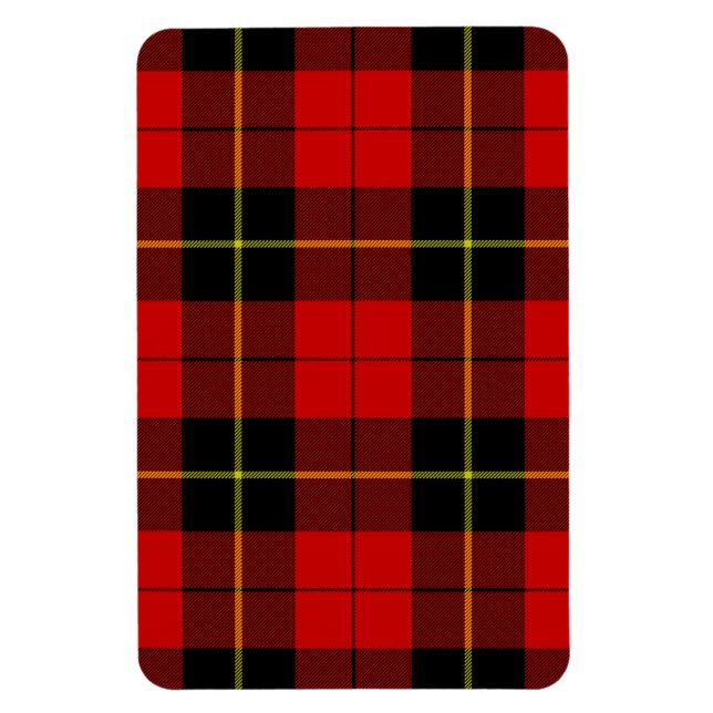 Ímã Xadrez preto Wallace Tartan (Vertical)