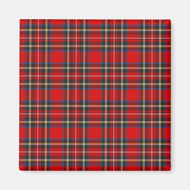 Imã Xadrez Real Stewart Tartan Padrão Escocês (Frente)