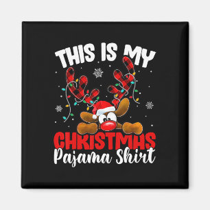 Imã Xadrez Reindeer Este É Meu Pijama De Natal Xmas F