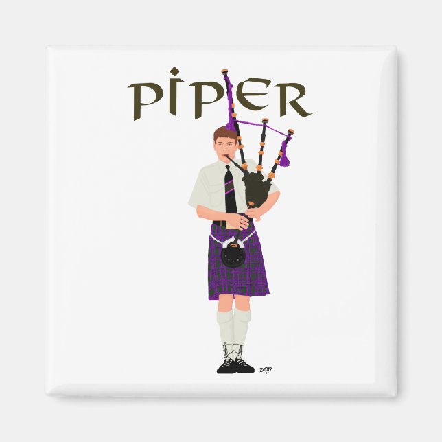 Imã Xadrez Roxo PIPER (Frente)