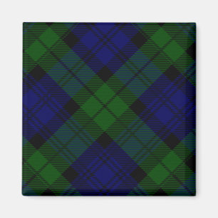 Imã xadrez verde azul de tartan Black Watch