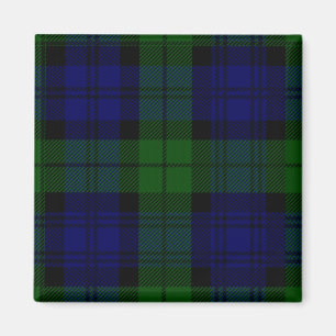 Imã xadrez verde azul de tartan Black Watch