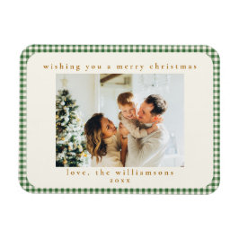 Ímã Xadrez Verde Clássico Natal Personalizado com Duas
