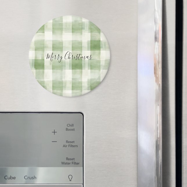 Imã Xadrez Verde Ocidental Strips Natal (In Situ (Fridge))