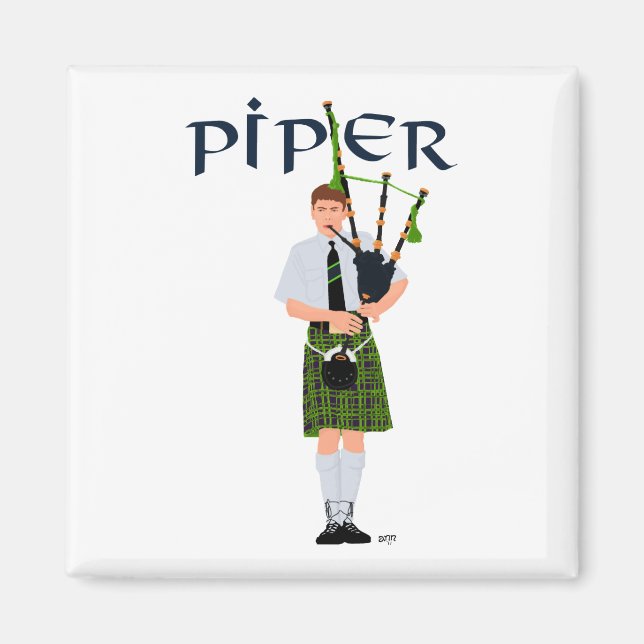 Imã Xadrez Verde PIPER (Frente)