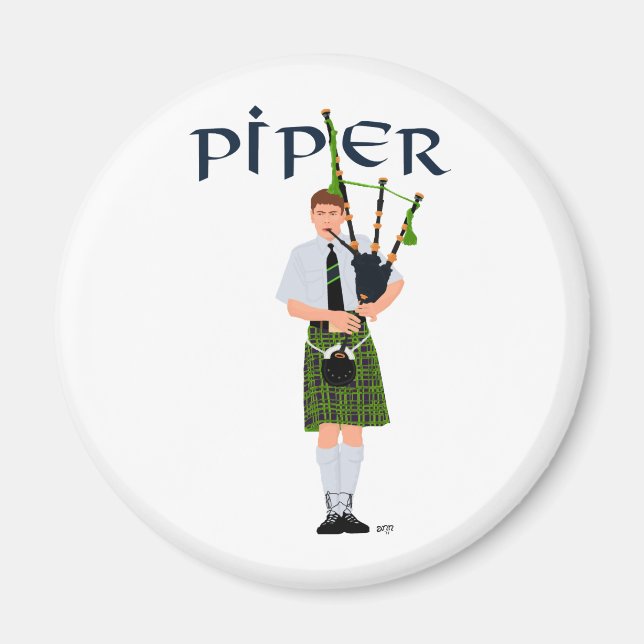 Imã Xadrez Verde PIPER (Frente)