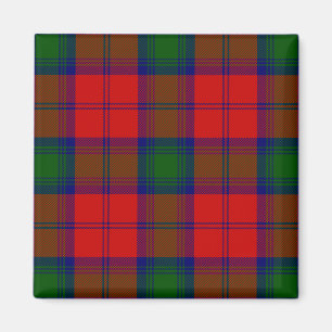 Imã Xadrez verde-vermelha Lindsay tartan