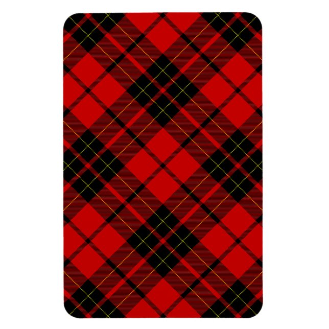 Ímã Xadrez vermelha do Brodie tartan (Vertical)