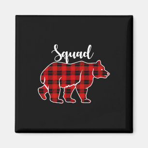 Imã Xadrez Vermelha Esquadrão Figurino De Natal Corres