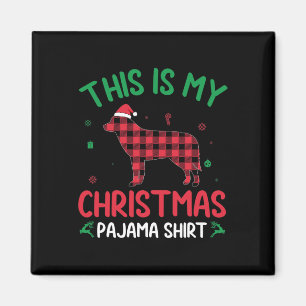 Imã Xadrez Vermelha Este É O Meu Natal De Cachorro Sib