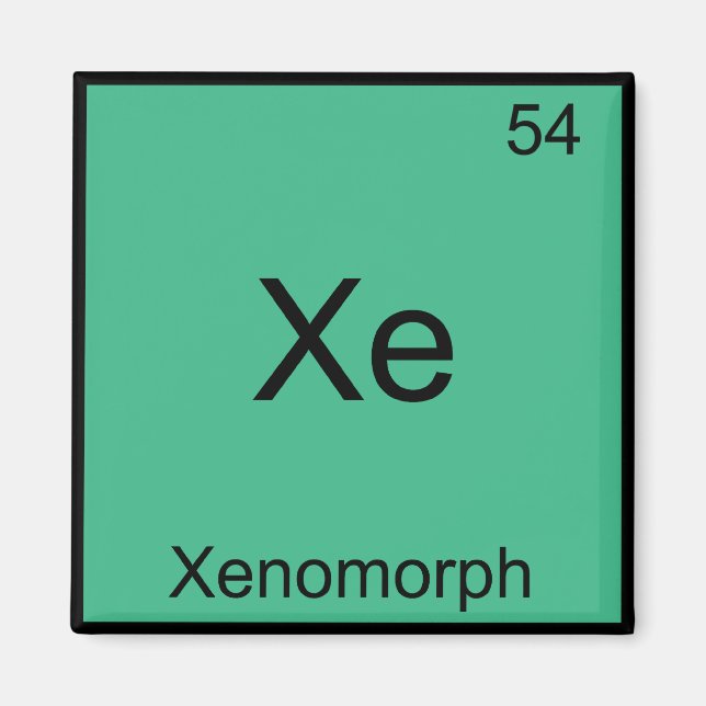 Imã Xe - Símbolo de Elemento de Química Divertido Xeno (Frente)