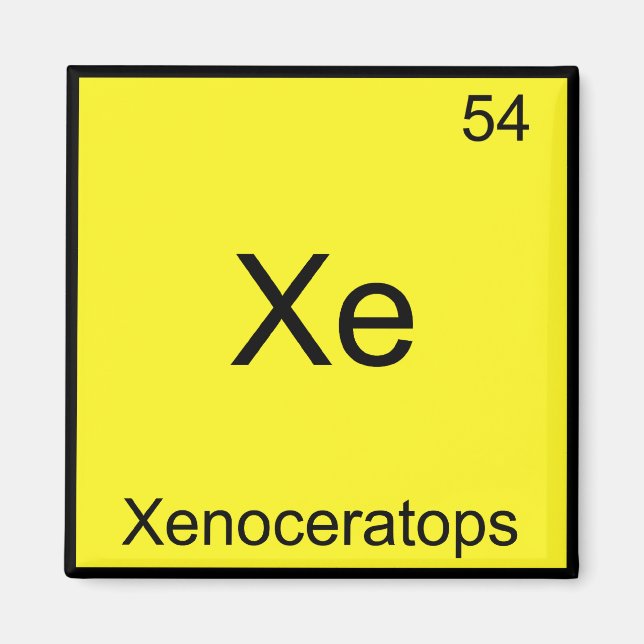 Imã Xe - Xenoceratops Símbolo do Elemento de Química D (Frente)