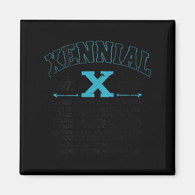 Imã Xennial Generation X 1970s 1980s Millennial Gen X  (Frente)