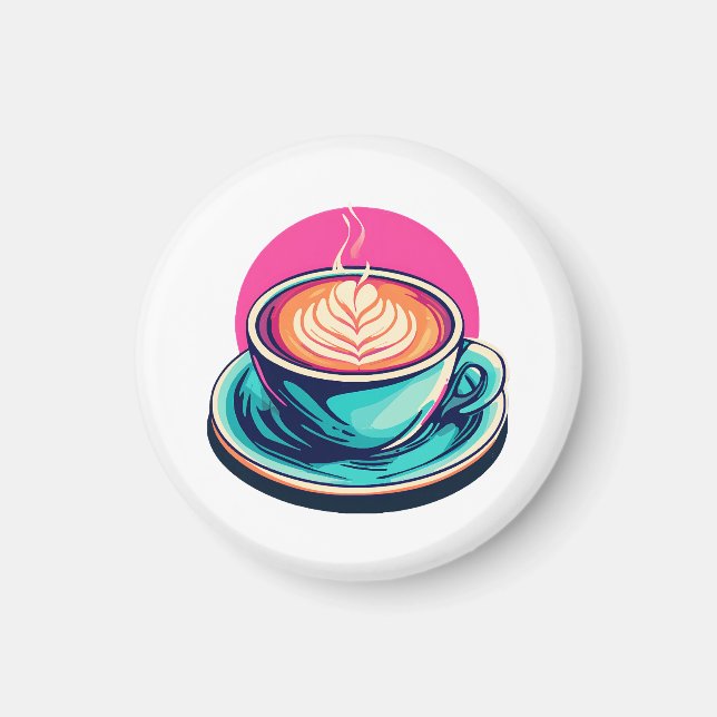 Imã Xícara de cappuccino (Frente)
