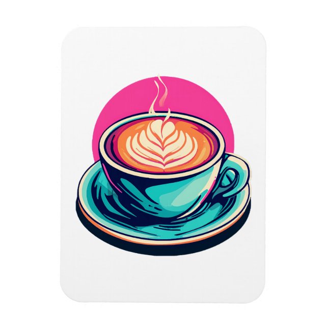 Ímã xícara de cappuccino (Vertical)