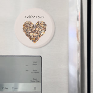 Imã Xícaras de Coração de Café com Creme