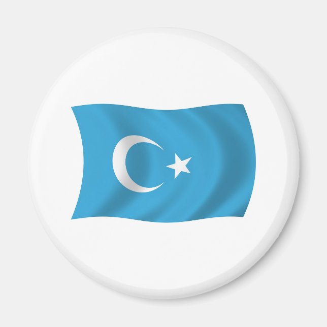 Imã Xinjianj Uigure Flag Magnet (Frente)
