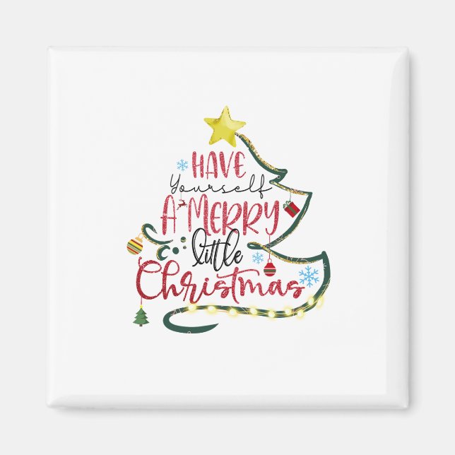 Imã Xmas Gift Tenha Um Natal Feliz (Frente)