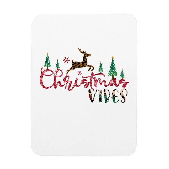 Ímã Xmas Gift Vibes de Natal (Vertical)