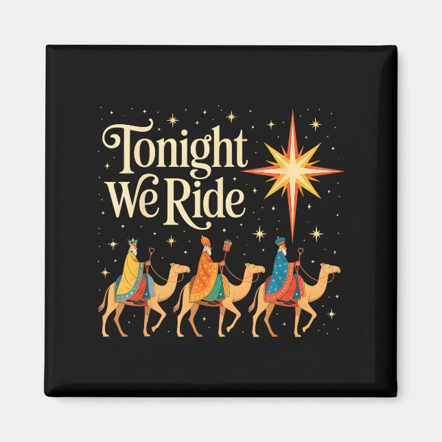 Imã Xmas Men Women Nativity Three Wise Men Tonight We  (Frente)