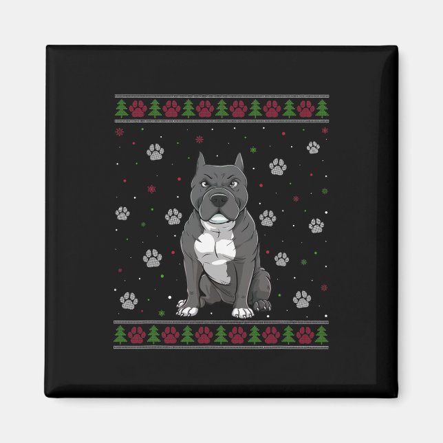 Imã Xmas Pet Animal Dog Love (Frente)