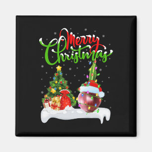 Imã Xmas Tree Lights Santa Hat Vegetal Cebola Natal