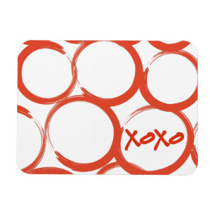 Ímã XOXO pintado namorados