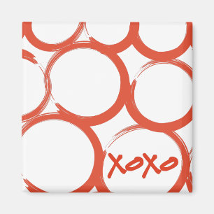 Imã XOXO pintado namorados