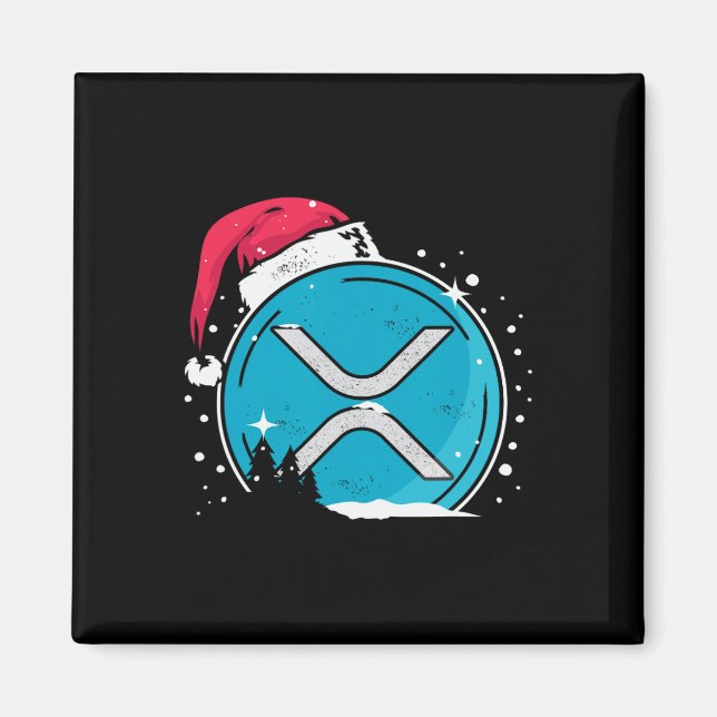 Imã Xrp Chapéu De Natal Moonshot Ripple Crypto Merch P (Frente)