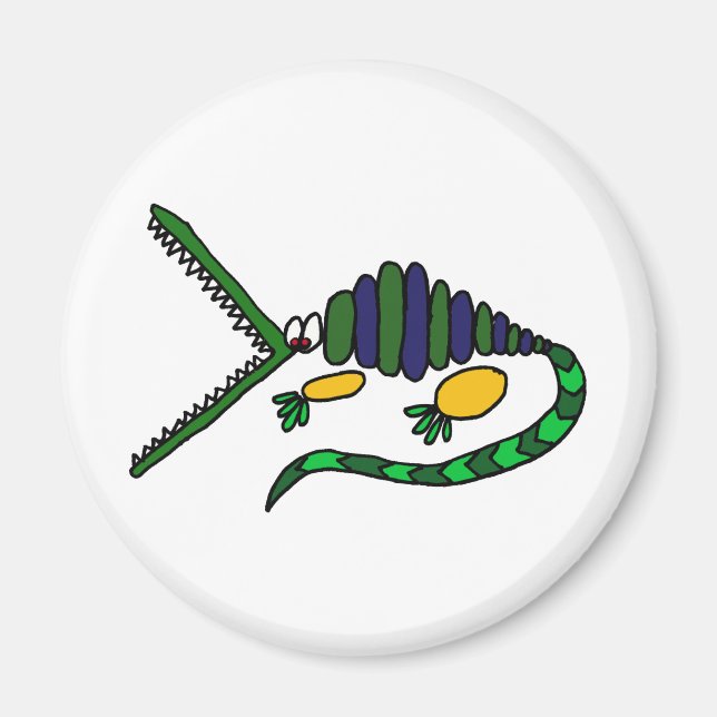 Imã XX- Arte Crocodilo Funky (Frente)