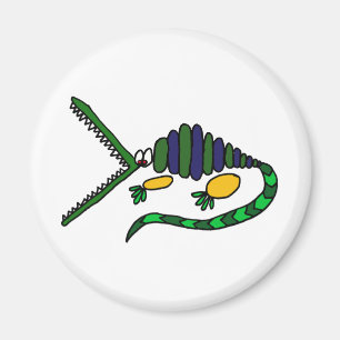 Imã XX- arte Funky do crocodilo