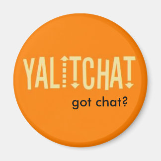Imã YALITCHAT "Conseguiu conversar?" Botão Laranja (re