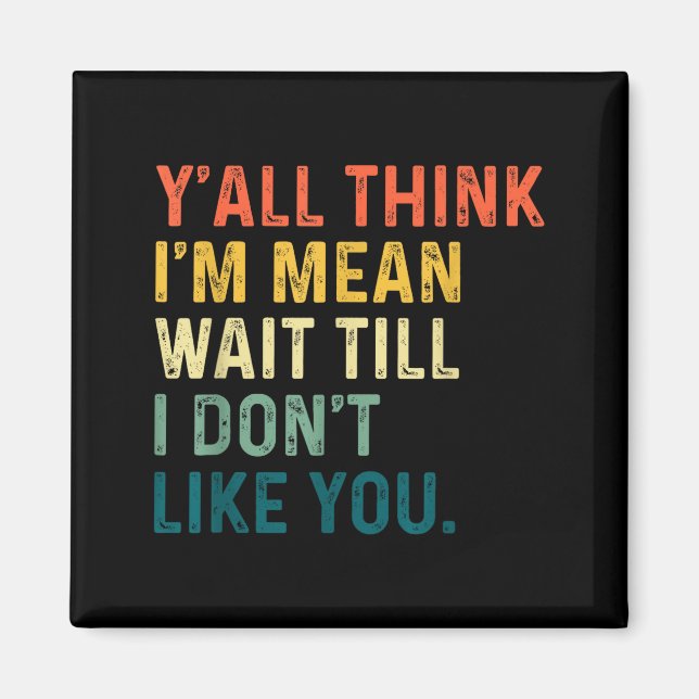 Imã Y'all Think I'm Mean Wait Till I Don't Like You Vi (Frente)