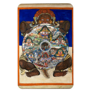 Ímã Yama O Senhor Da Morte Segurando A Roda Da Vida