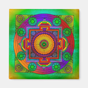 Imã YANTRA - a roda do excelente - violeta verde