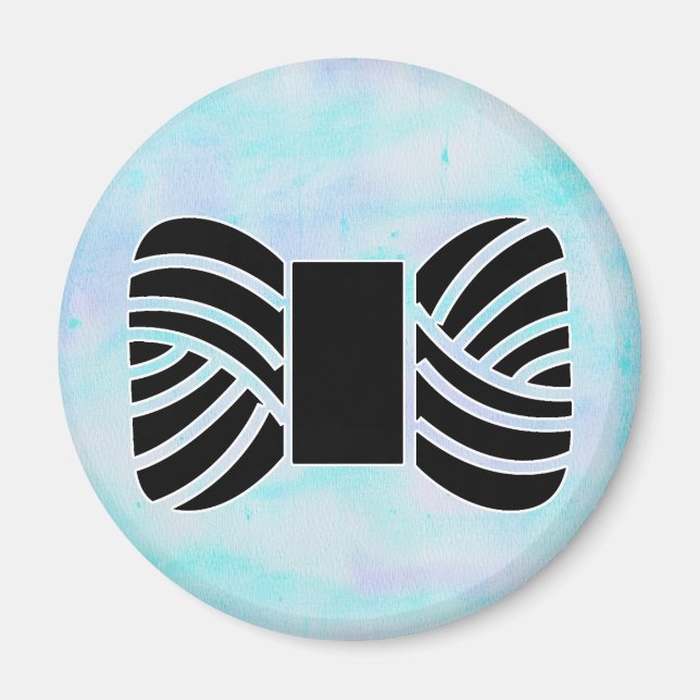 Imã Yarn Skein sobre textura aquosa ・ Artesanatos (Frente)