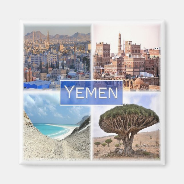 Imã YE003 YEMEN, Mosaico, Ásia, frigorífico (Frente)
