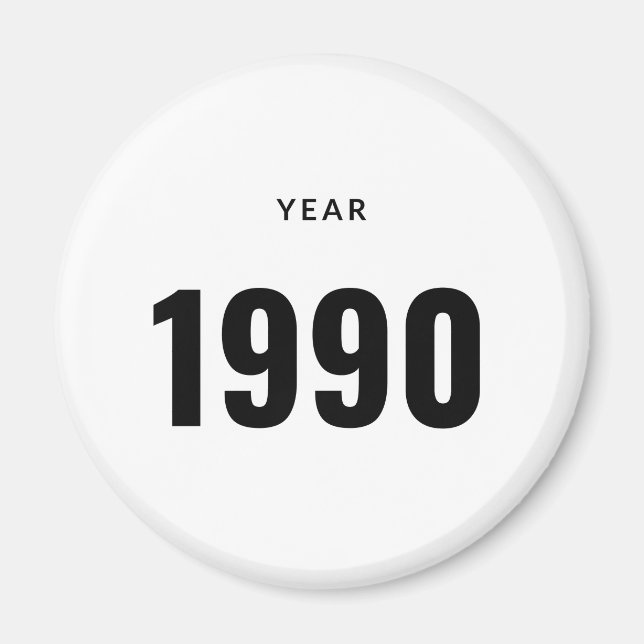 Imã Year 1990 Magnet (Frente)