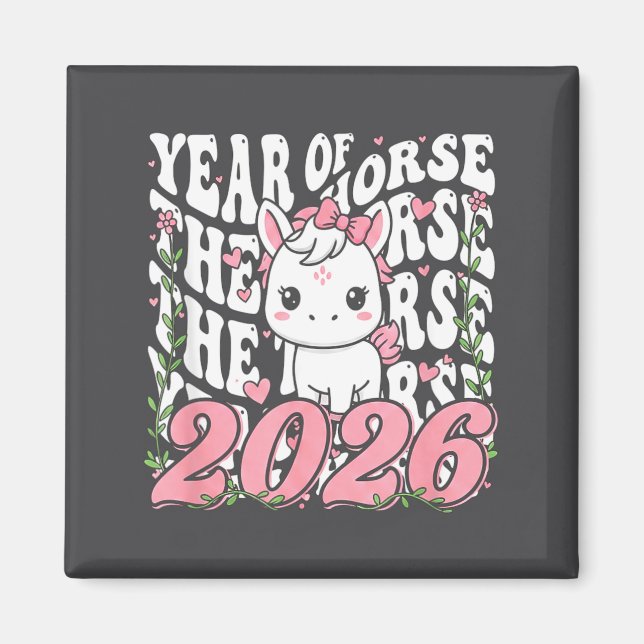 Imã Year Of The Horse For Girls  (Frente)
