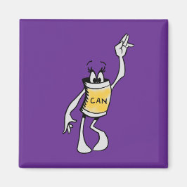 Imã Yellow Can Creature Square Magnet