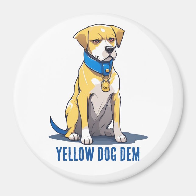 Imã Yellow Dog Democrat Politics USA Presidente 2024 (Frente)
