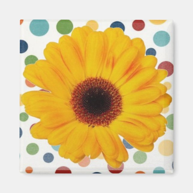 Imã Yellow Gerber Daisy (Frente)