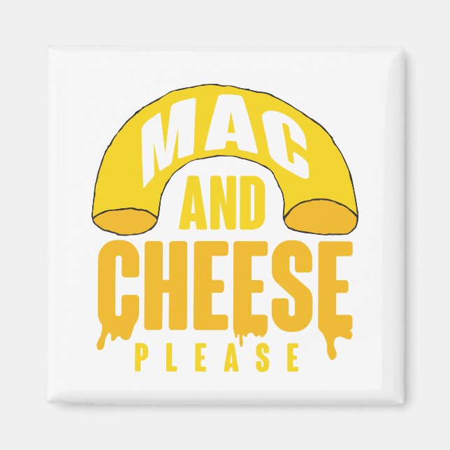 Imã Yellow Macaroni Cheese for kids Mac and Cheese (Frente)