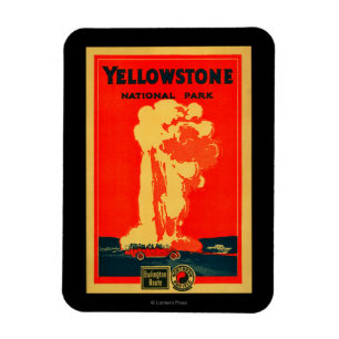 Ímã Yellowstone, Antiga Poster de Publicidade Fiel